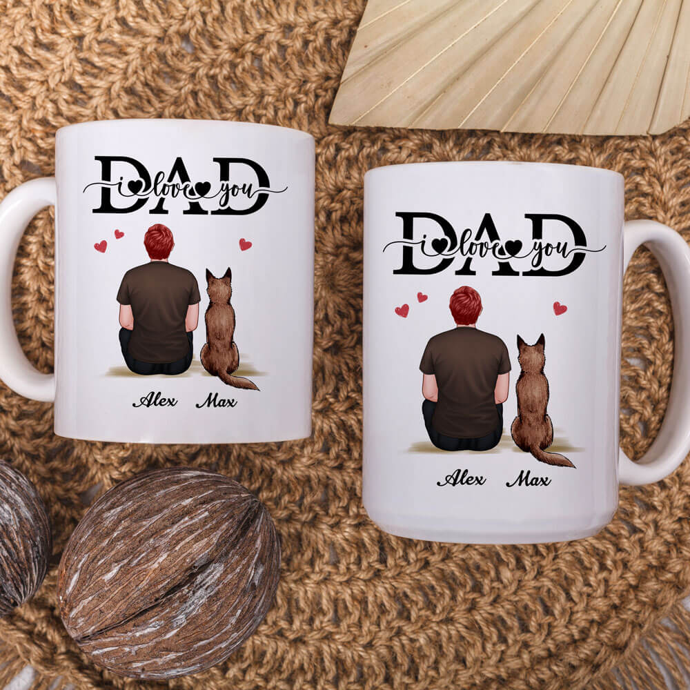 I Love You Dad - Personalized Coffee Two Tone Mug