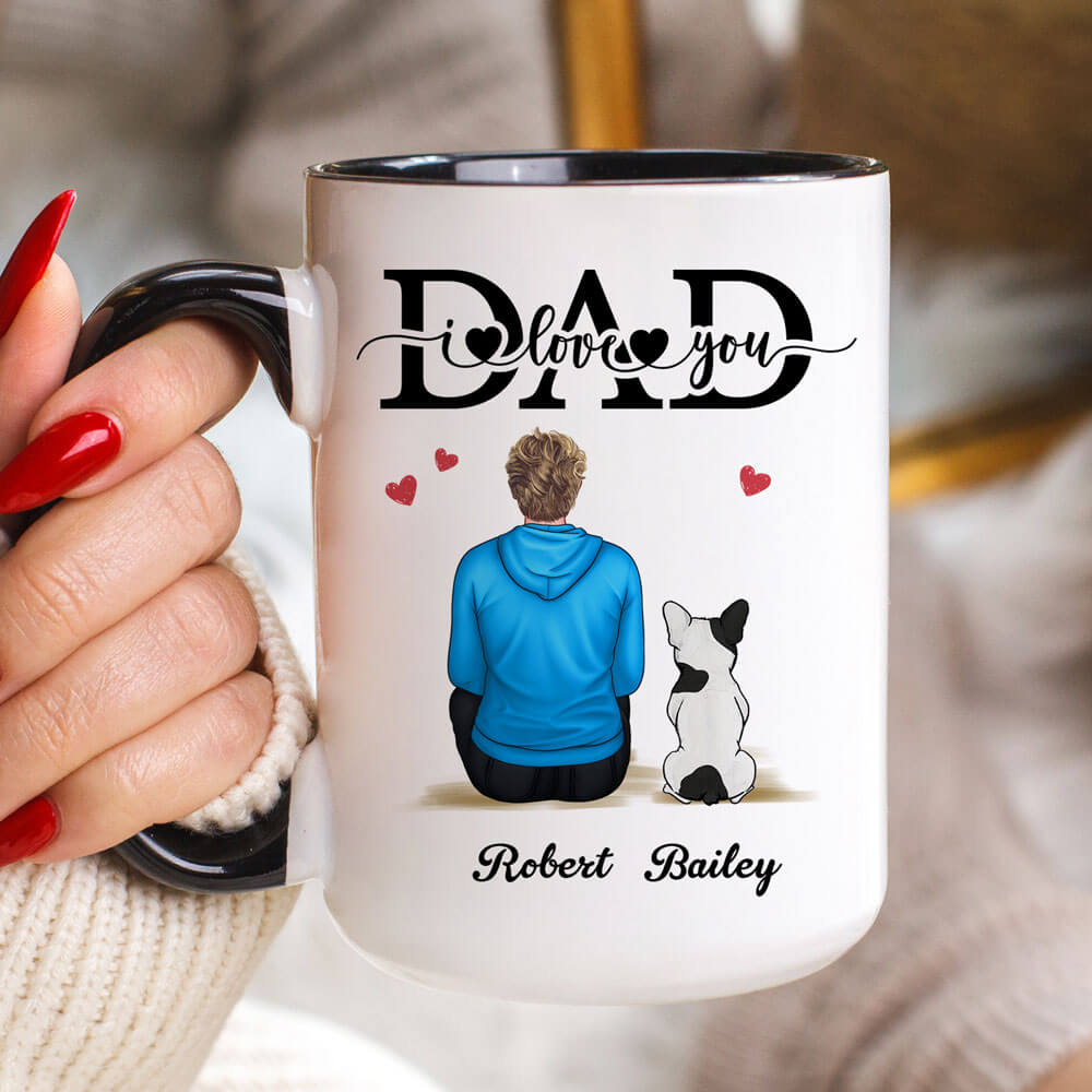 I Love You Dad - Personalized Coffee Two Tone Mug