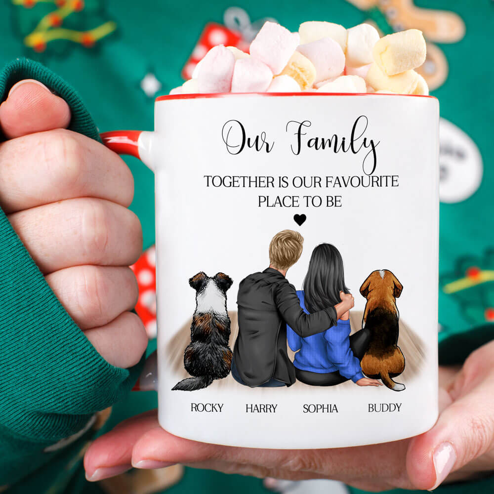 Our Family Together Is Our Favorite Place to Be - Personalized Coffee Two Tone Mug