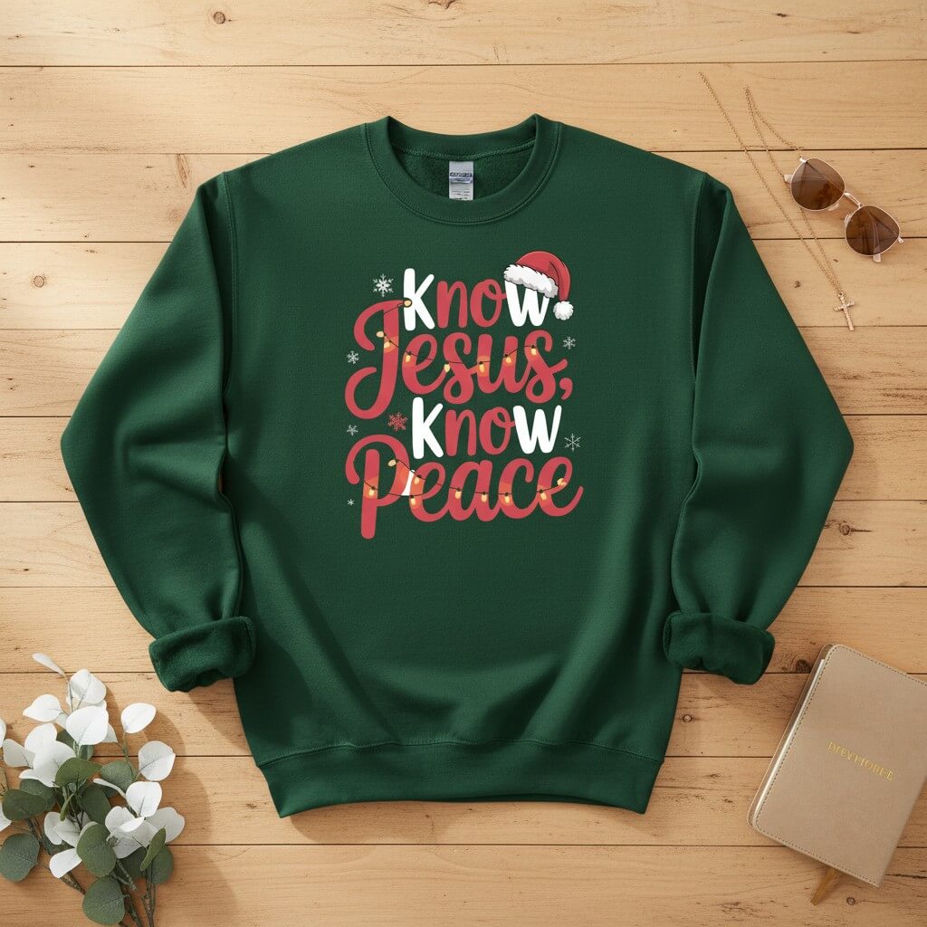 Know Jesus, Know Peace Crewneck Sweatshirt