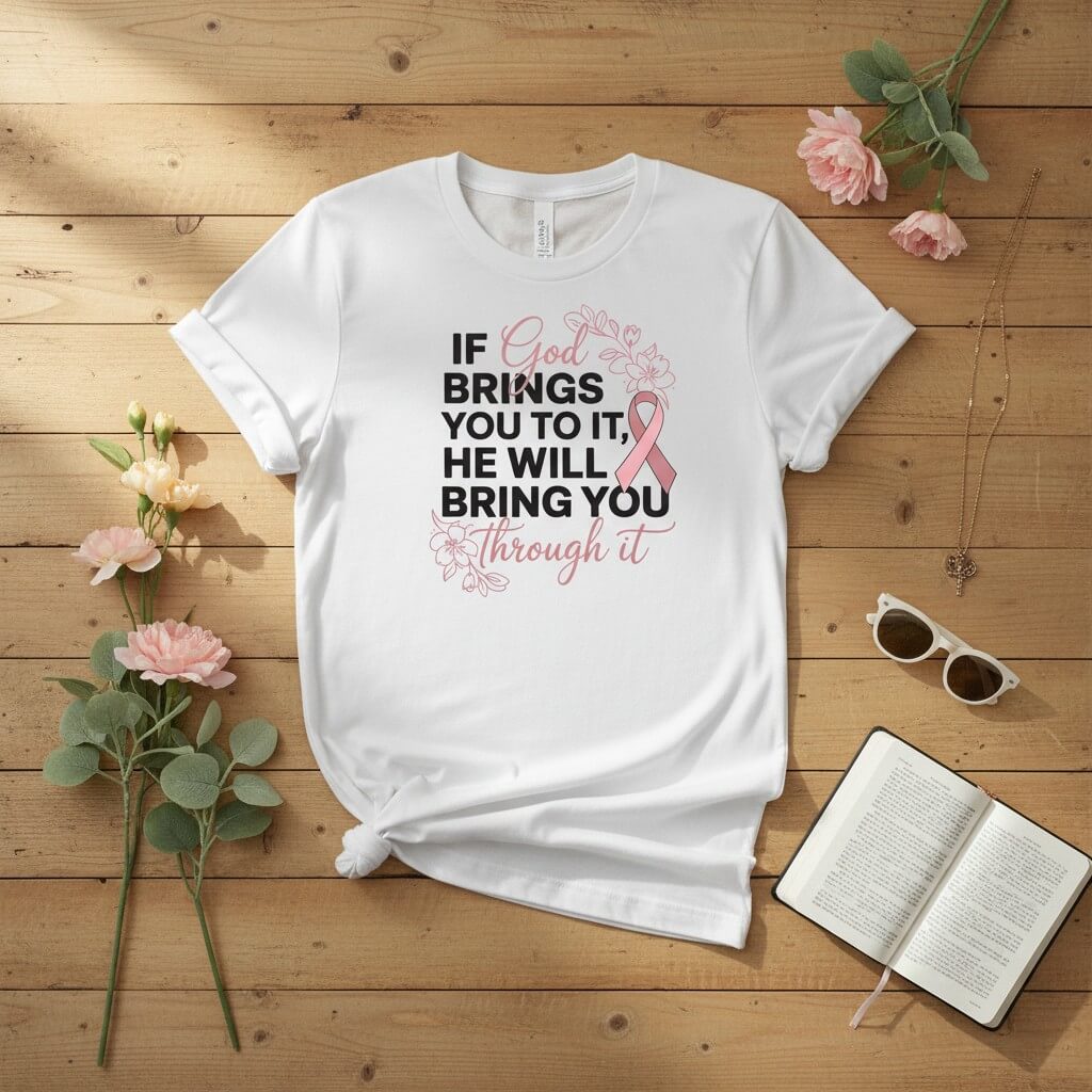 If God brings you to it, He will bring you through it T-shirt
