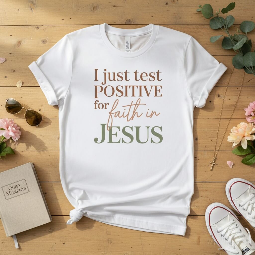 I Just Test Positive for Faith in Jesus T-shirt