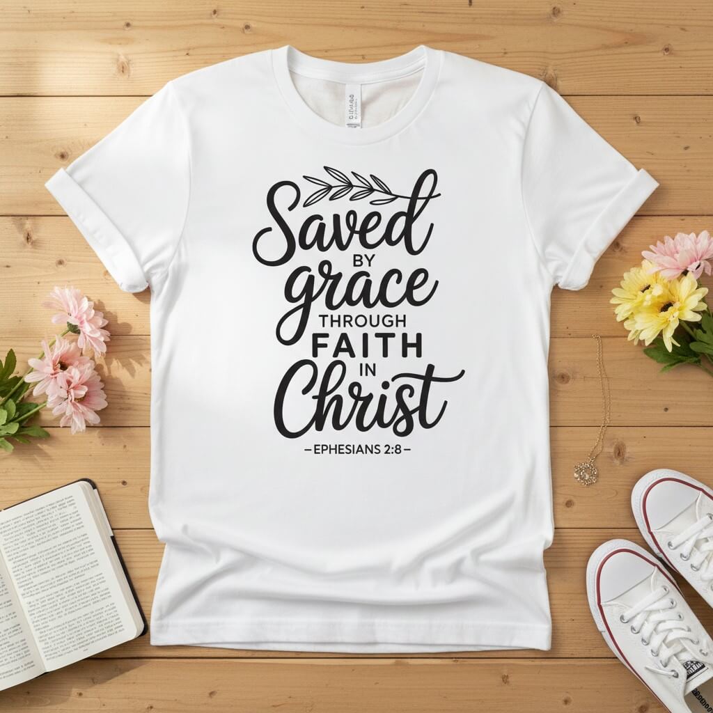 Saved by Grace through Faith in Christ T-shirt