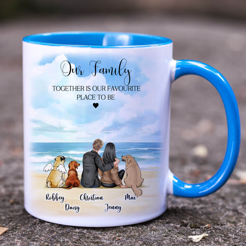 Our Family Together Is Our Favorite Place to Be - Personalized Coffee Two Tone Mug