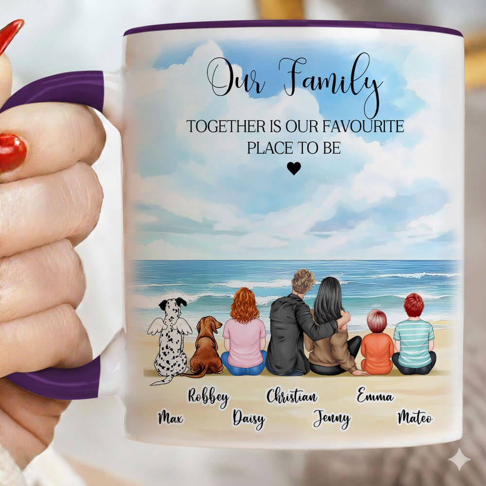 Our Family Together Is Our Favorite Place to Be - Personalized Coffee Two Tone Mug