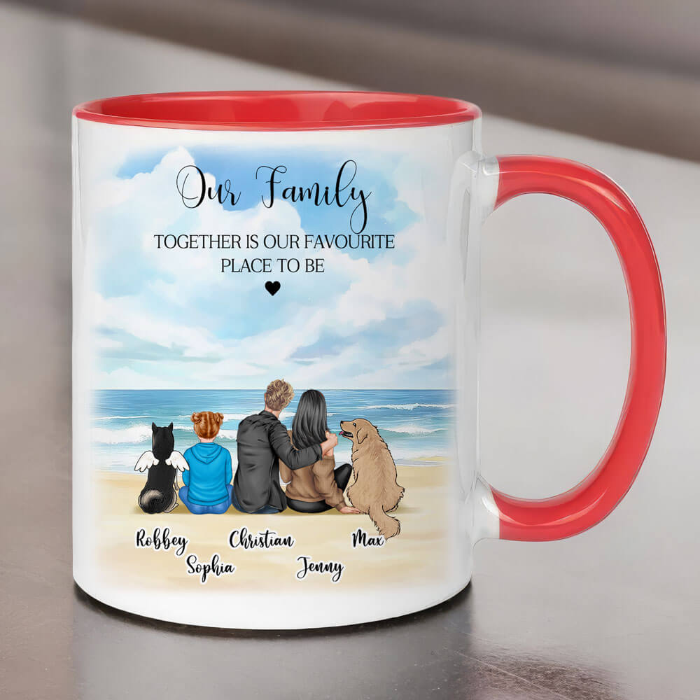 Our Family Together Is Our Favorite Place to Be - Personalized Coffee Two Tone Mug