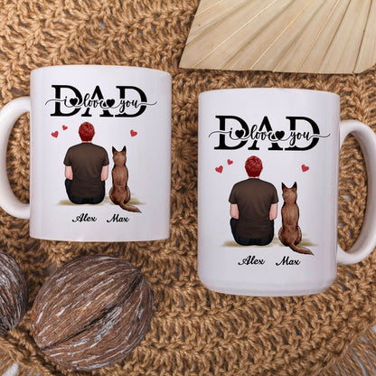 I Love You Dad - Personalized Coffee Two Tone Mug