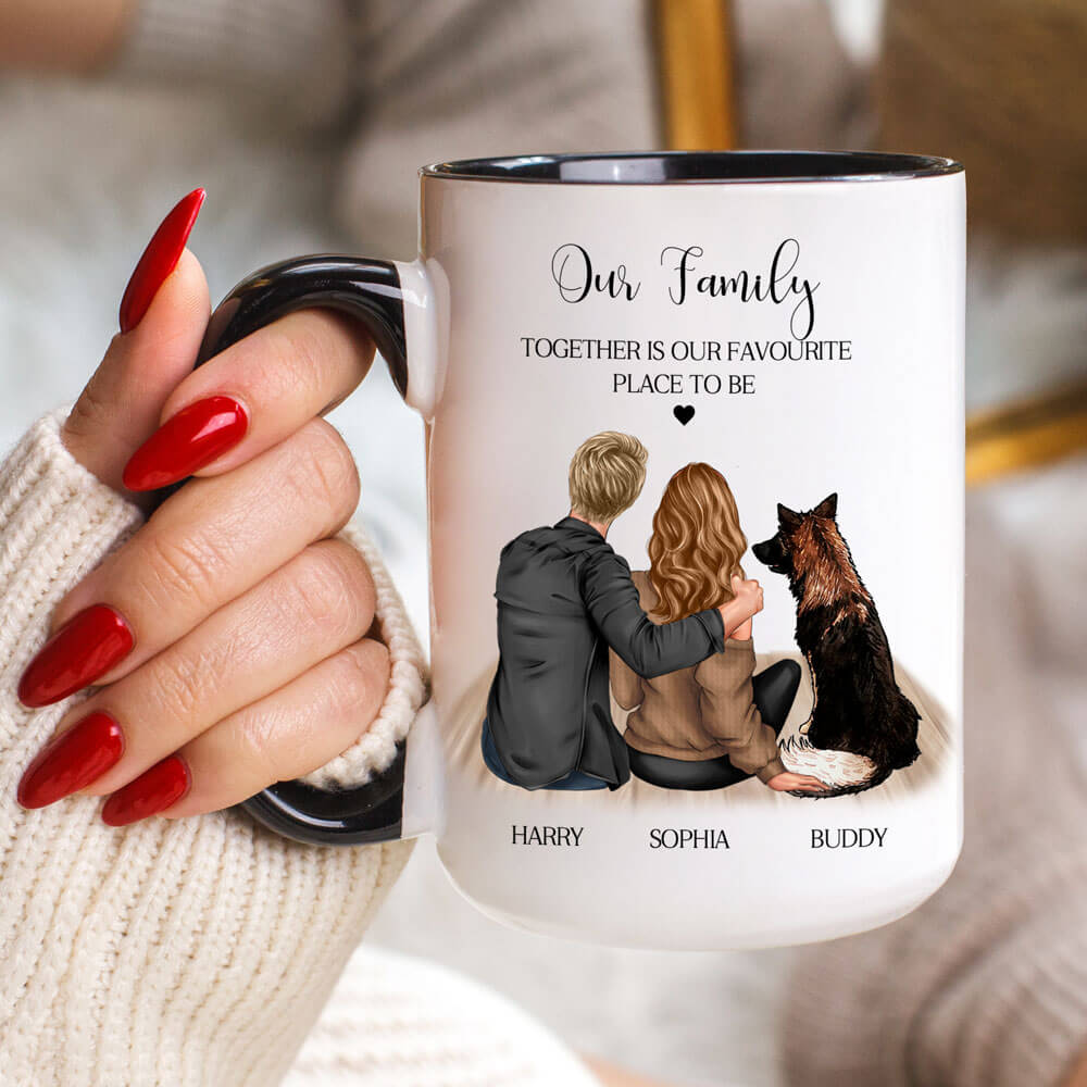 Our Family Together Is Our Favorite Place to Be - Personalized Coffee Two Tone Mug