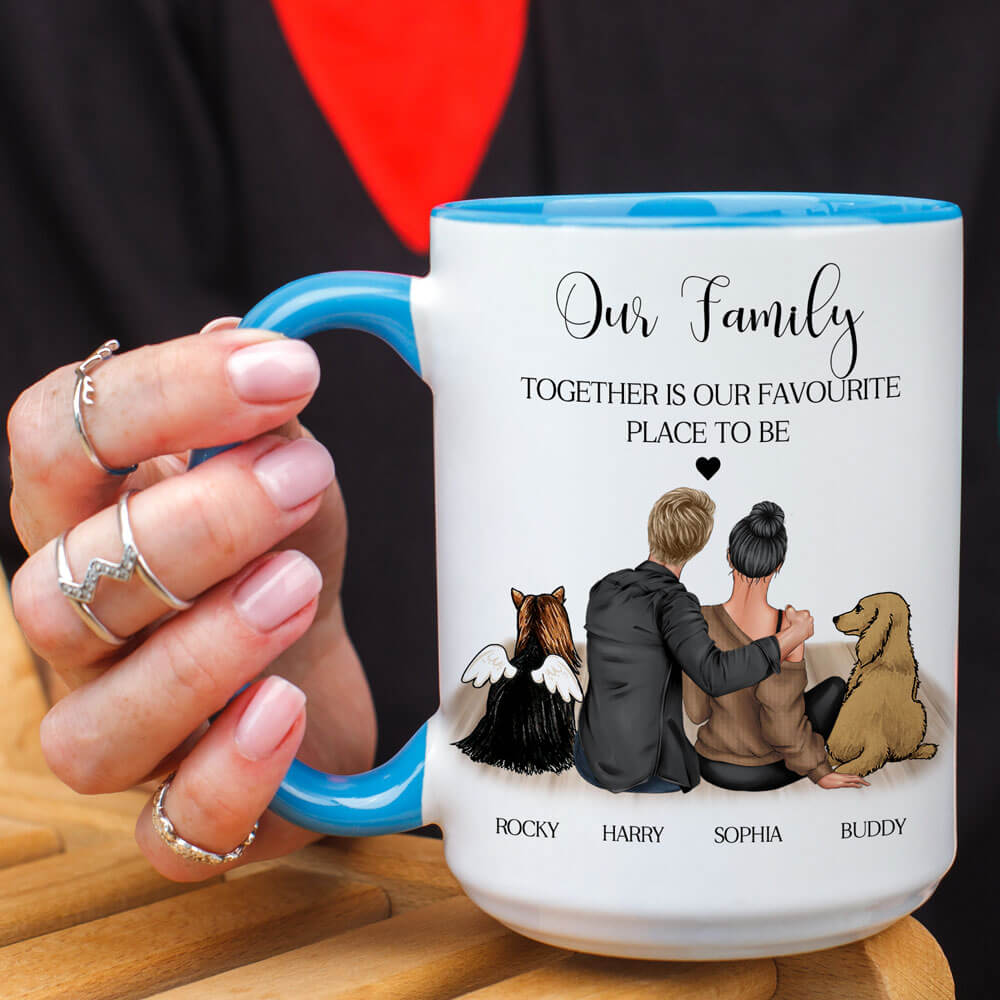 Our Family Together Is Our Favorite Place to Be - Personalized Coffee Two Tone Mug