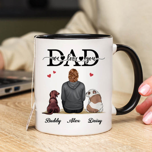 I Love You Dad - Personalized Coffee Two Tone Mug
