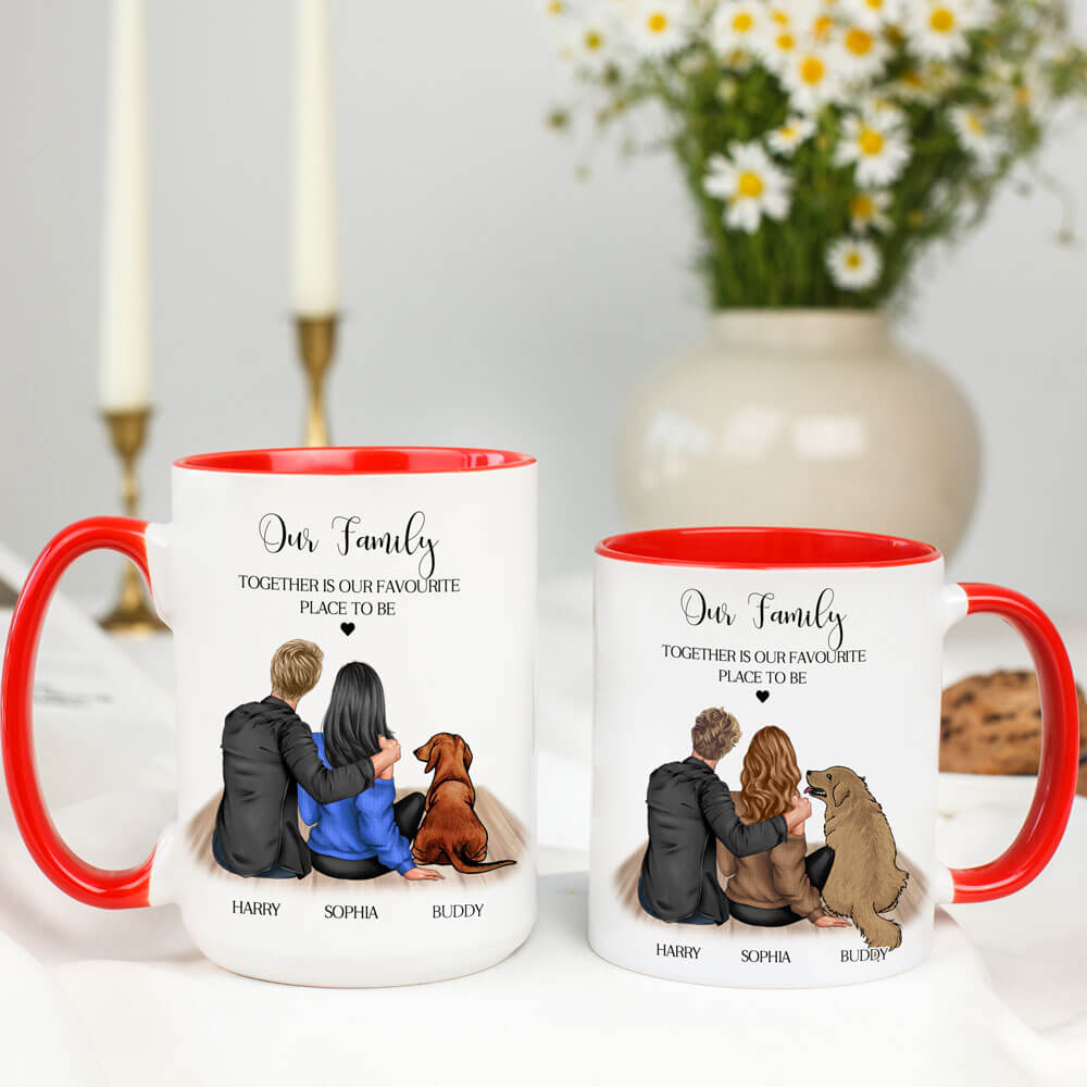 Our Family Together Is Our Favorite Place to Be - Personalized Coffee Two Tone Mug