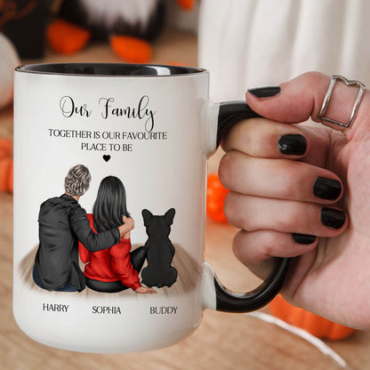 Our Family Together Is Our Favorite Place to Be - Personalized Coffee Two Tone Mug