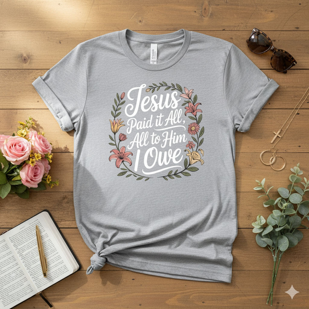 Jesus Paid It All — All to Him I Owe T-shirt