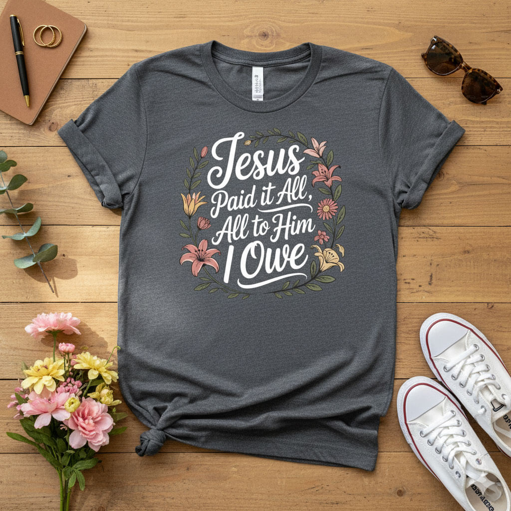 Jesus Paid It All — All to Him I Owe T-shirt
