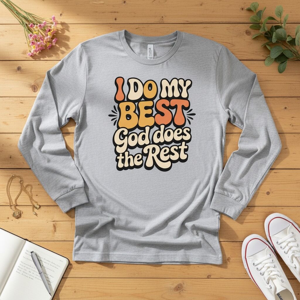 I do my best god does the rest Long Sleeve Tee