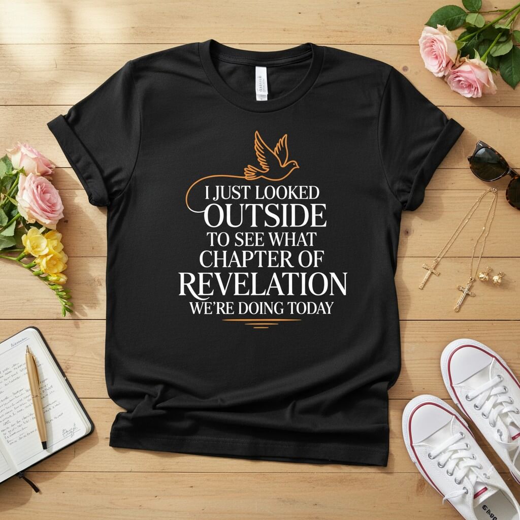 I just looked outside to see what chapter of Revelation T-shirt
