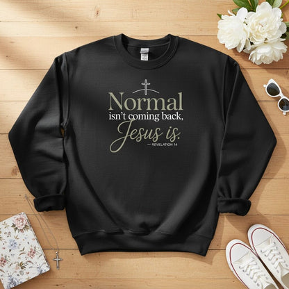 Normal isn’t coming back — Jesus is Crewneck Sweatshirt