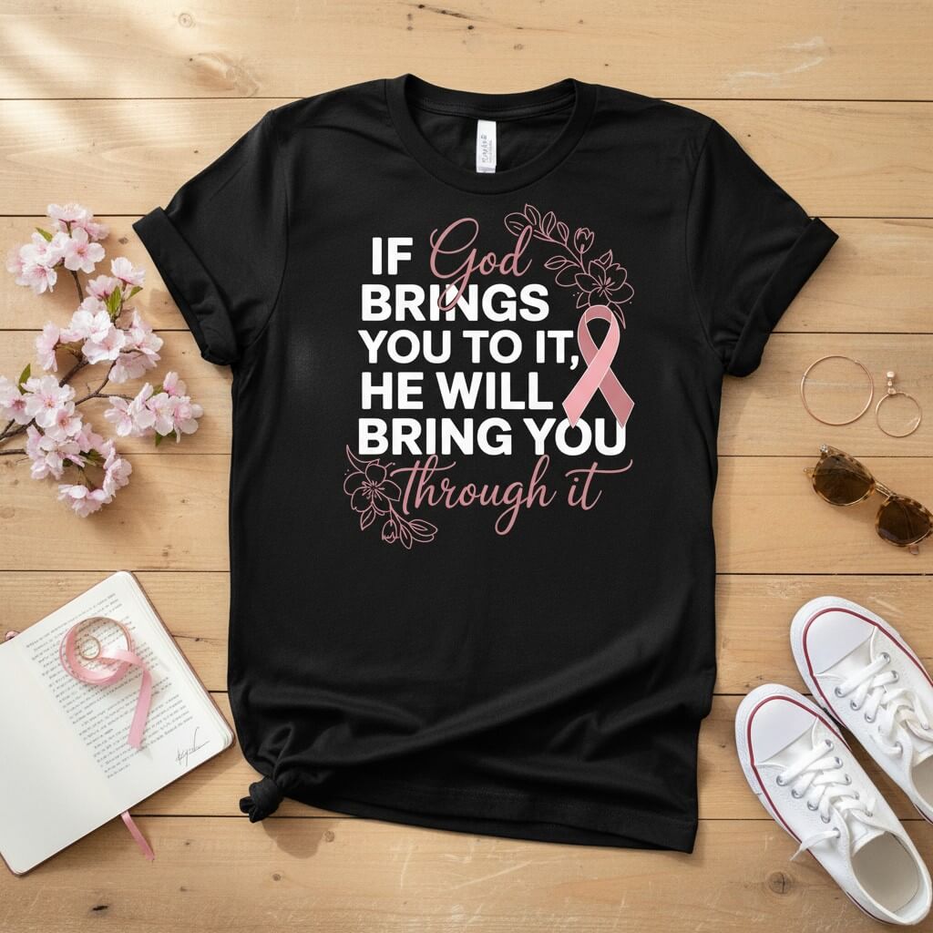 If God brings you to it, He will bring you through it T-shirt