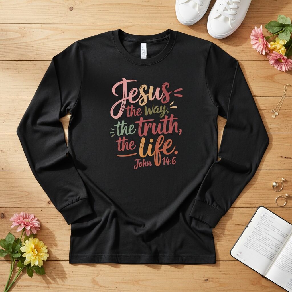 Jesus the way the trust the life Long Sleeve Tee