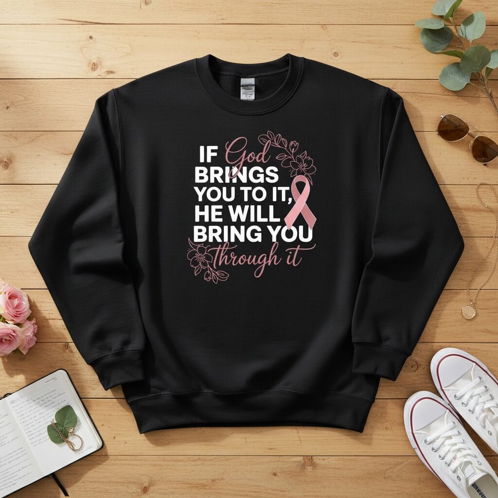 If God brings you to it Crewneck Sweatshirt