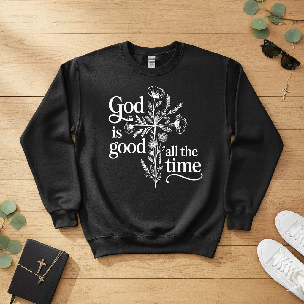 God is good all the time Crewneck Sweatshirt 2