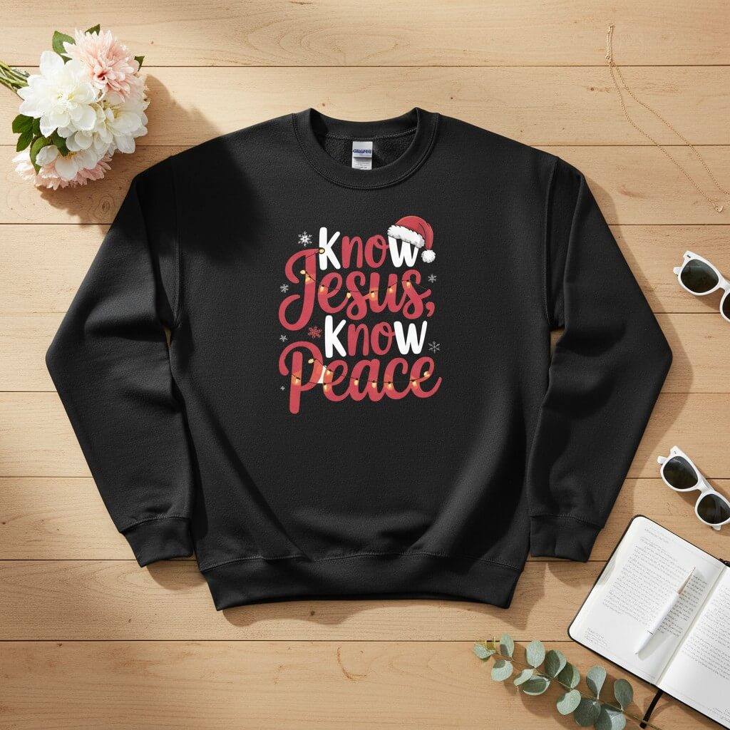 Know Jesus, Know Peace Crewneck Sweatshirt