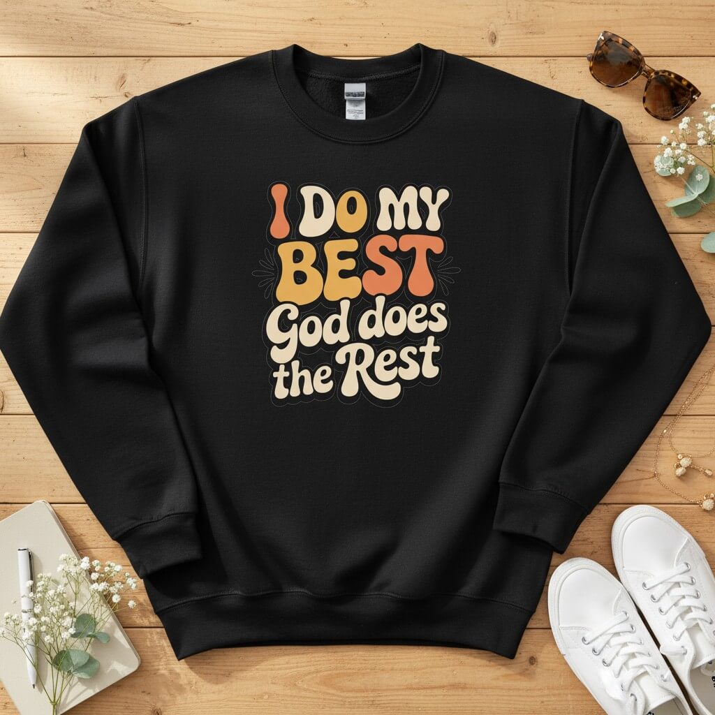 I do my best god does the rest Crewneck Sweatshirt