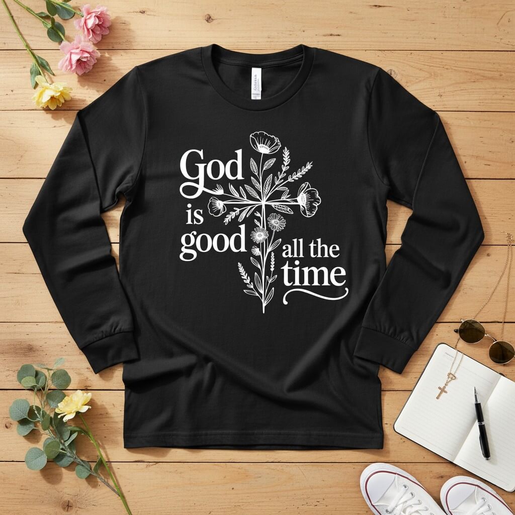 God is good all the time Long Sleeve Tee 2