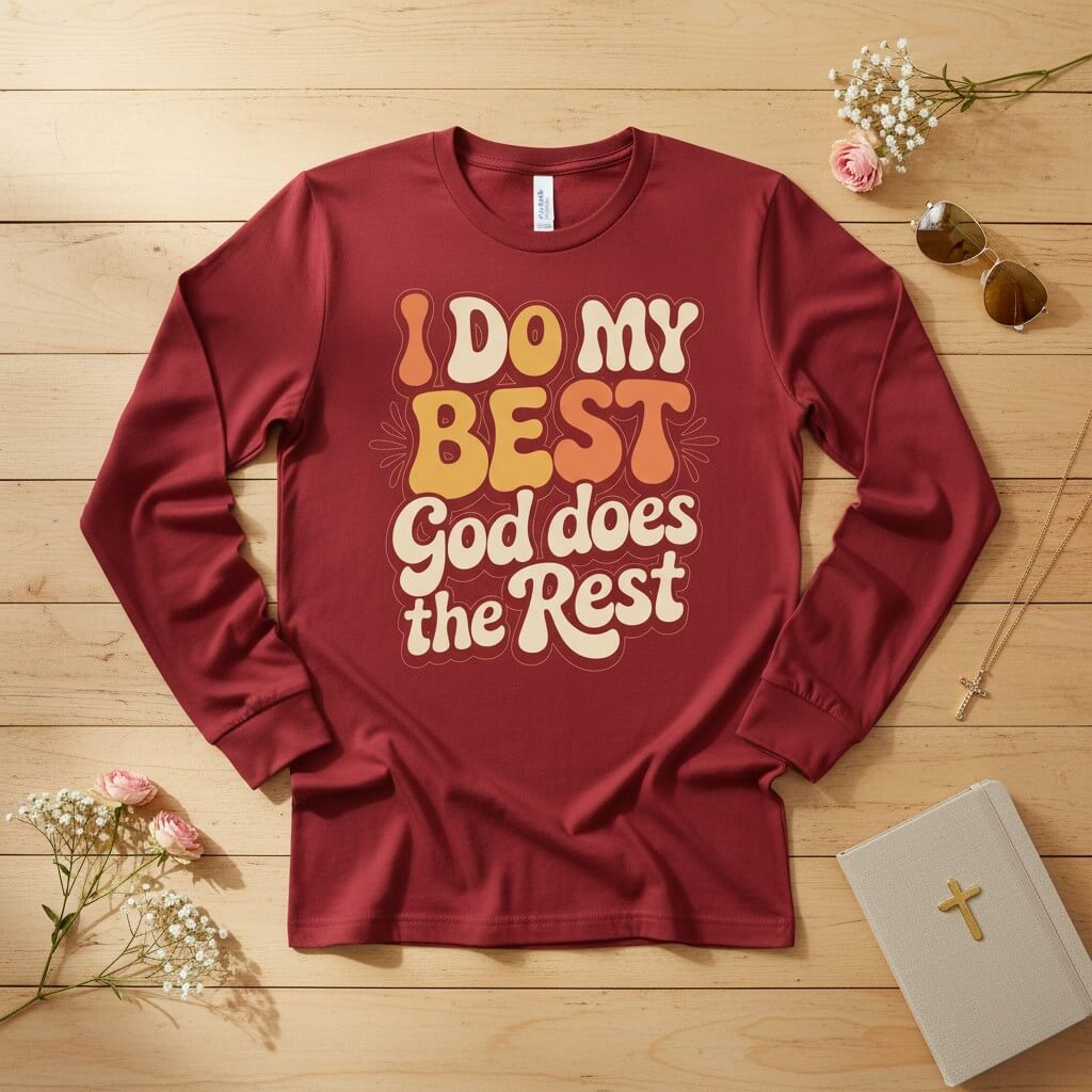 I do my best god does the rest Long Sleeve Tee