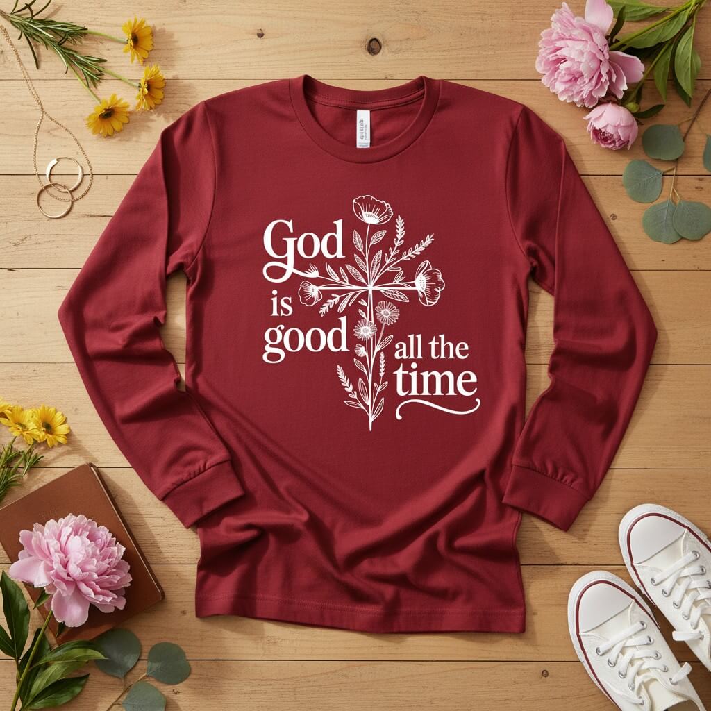 God is good all the time Long Sleeve Tee 2