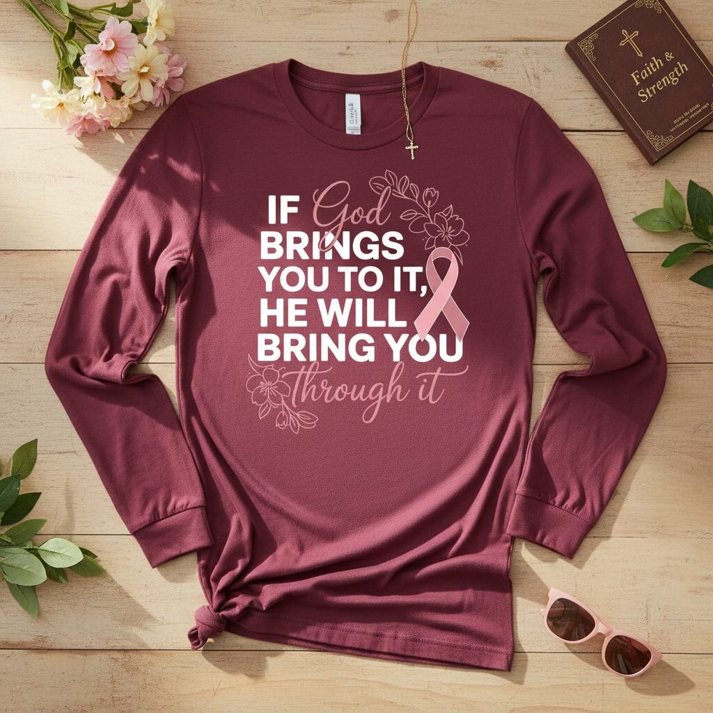 If God brings you to it Long Sleeve Tee