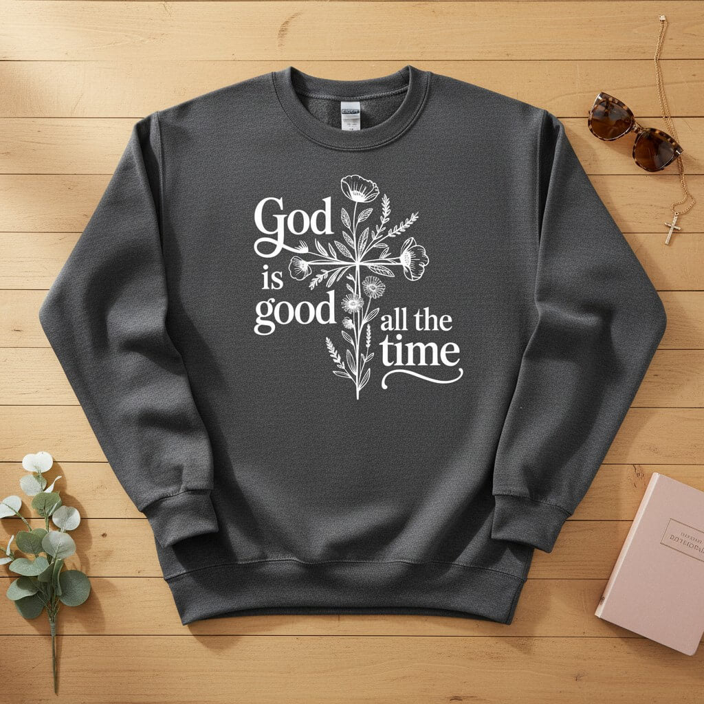God is good all the time Crewneck Sweatshirt 2