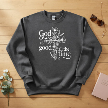 God is good all the time Crewneck Sweatshirt 2