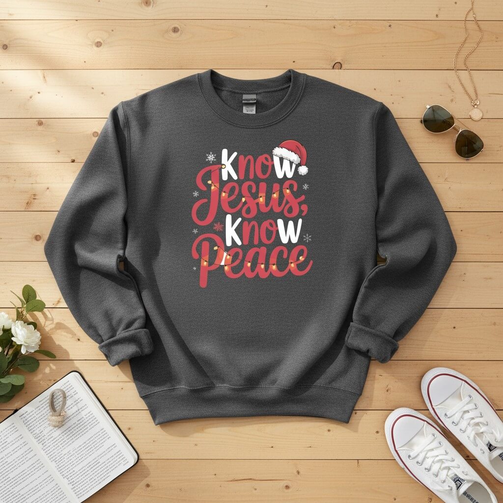 Know Jesus, Know Peace Crewneck Sweatshirt