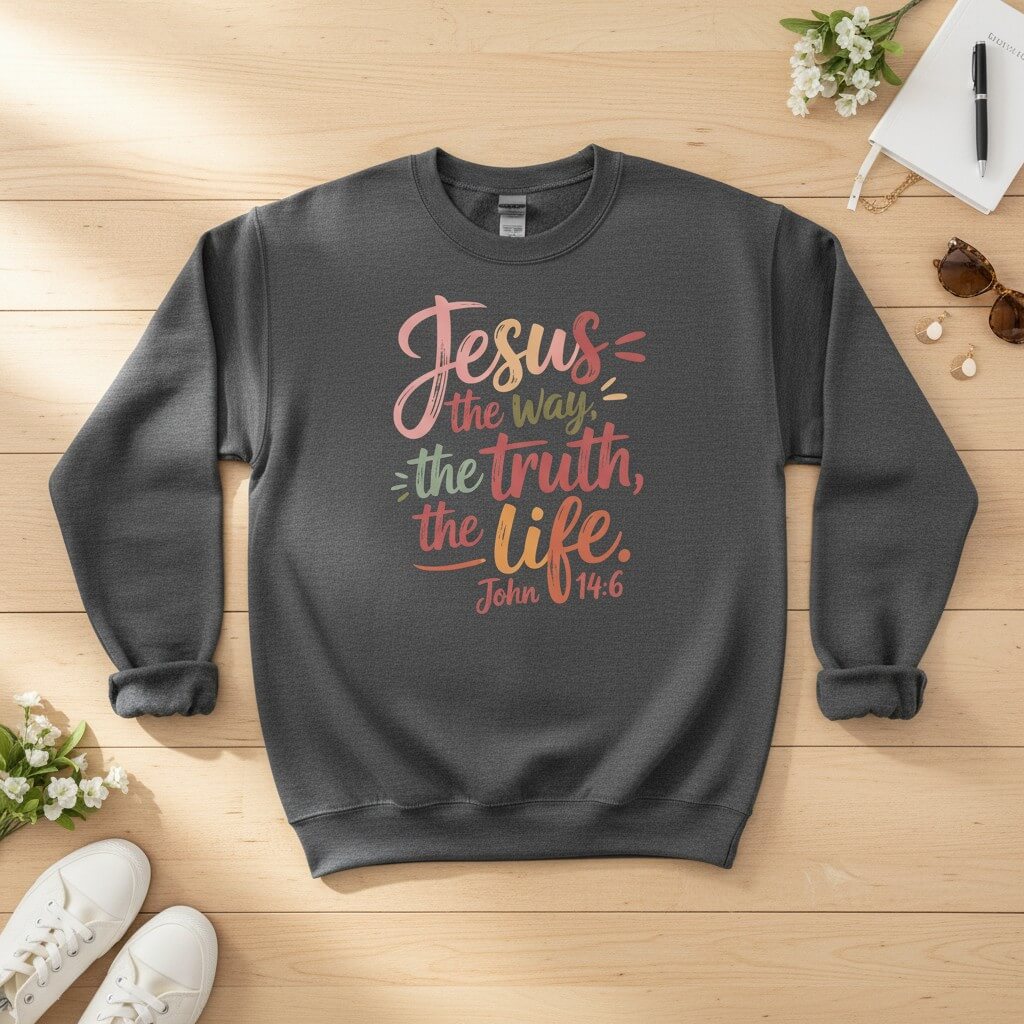 Jesus the way the trust the life Crewneck Sweatshirt
