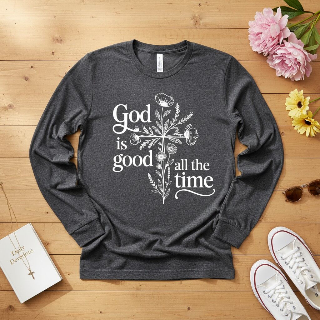 God is good all the time Long Sleeve Tee 2