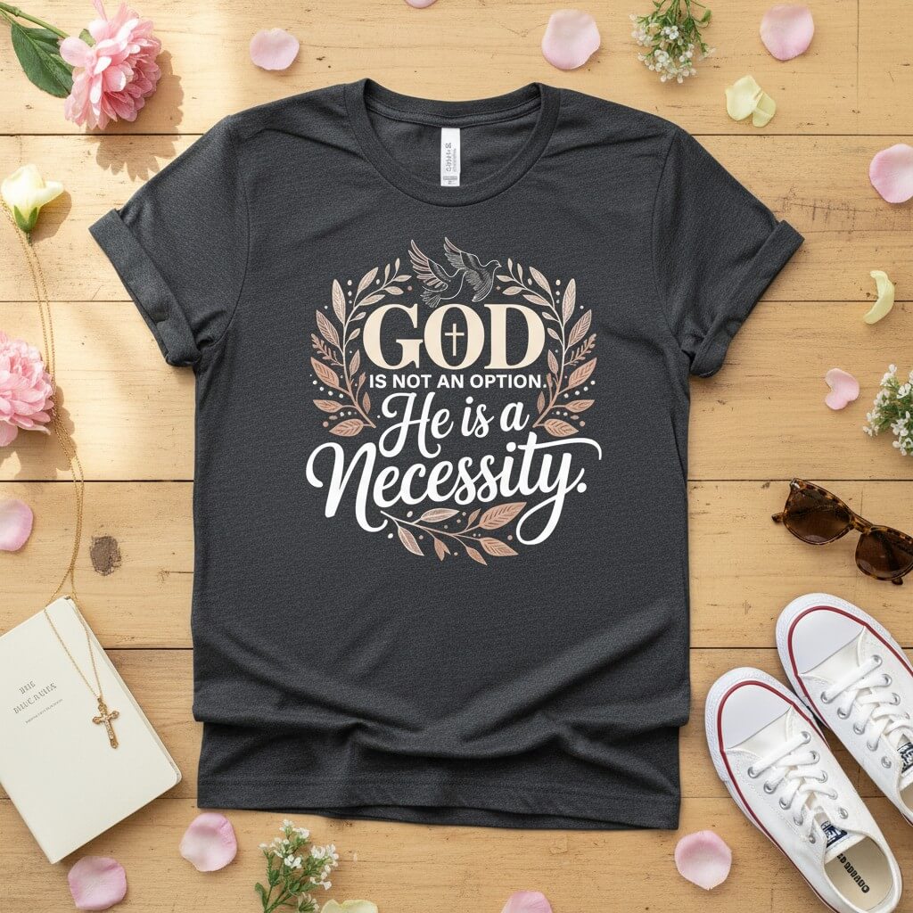 God is not an option. He is a necessity T-shirt