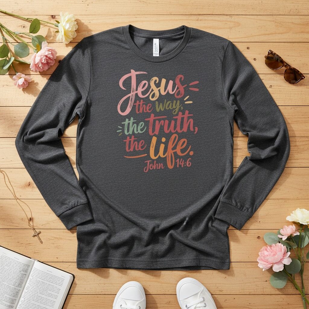 Jesus the way the trust the life Long Sleeve Tee
