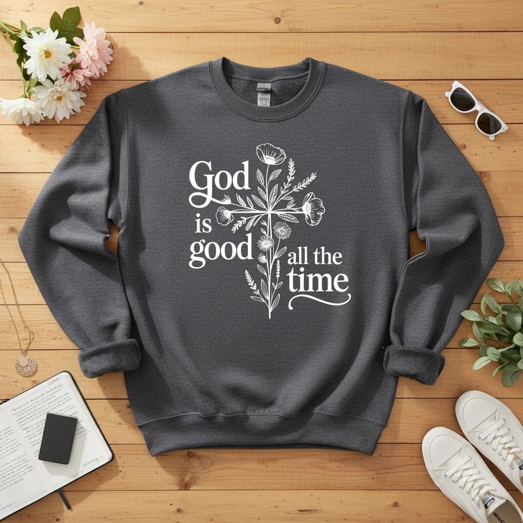 God is good all the time Crewneck Sweatshirt 2