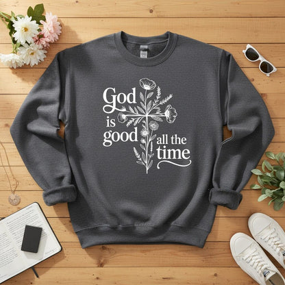 God is good all the time Crewneck Sweatshirt 2
