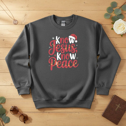 Know Jesus, Know Peace Crewneck Sweatshirt