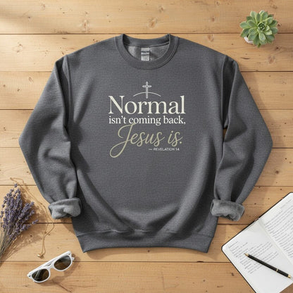 Normal isn’t coming back — Jesus is Crewneck Sweatshirt