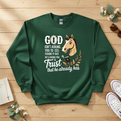 God isn’t asking you to figure it out Crewneck Sweatshirt