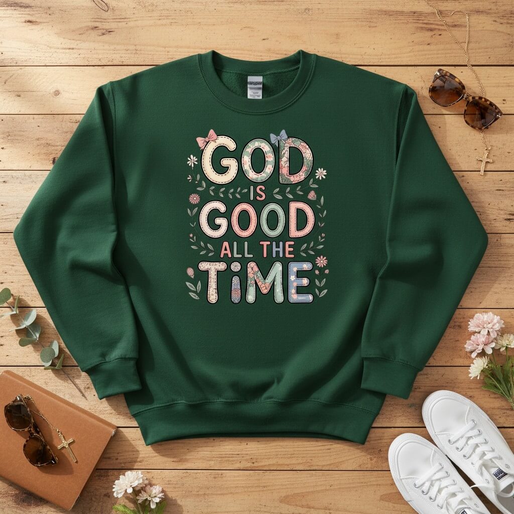 God is good all the time Crewneck Sweatshirt