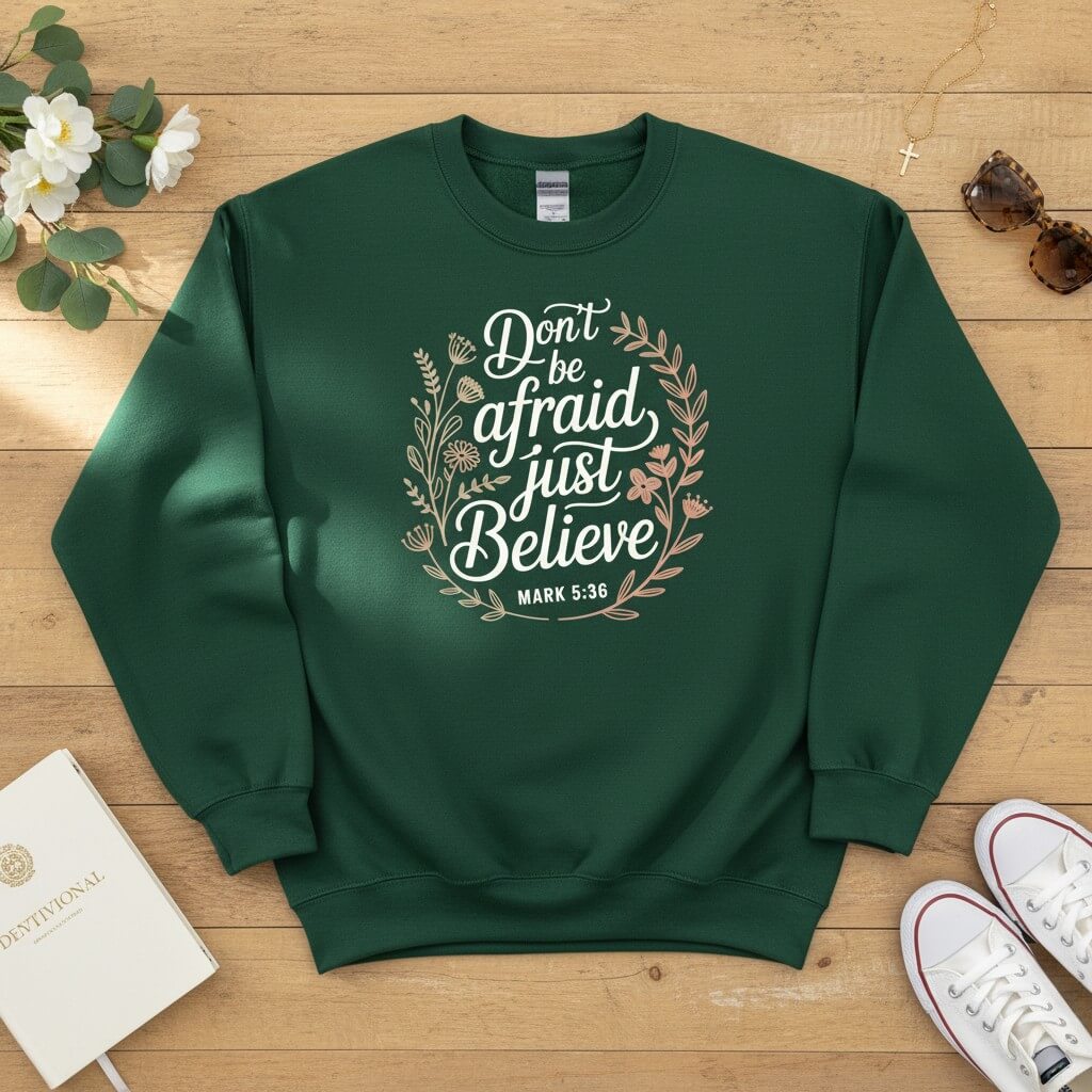 Don’t be afraid, just believe Crewneck Sweatshirt 2