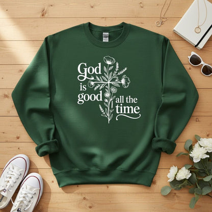 God is good all the time Crewneck Sweatshirt 2
