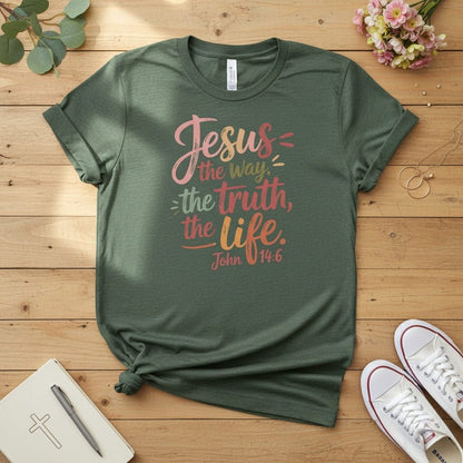 Jesus the way the trust the life T-shirt