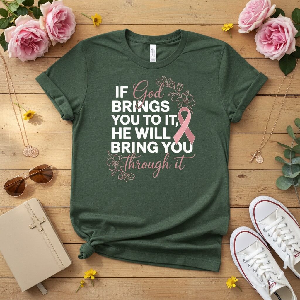 If God brings you to it, He will bring you through it T-shirt