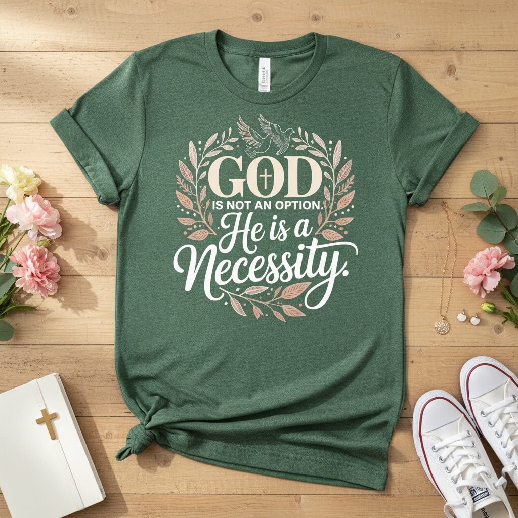God is not an option. He is a necessity T-shirt