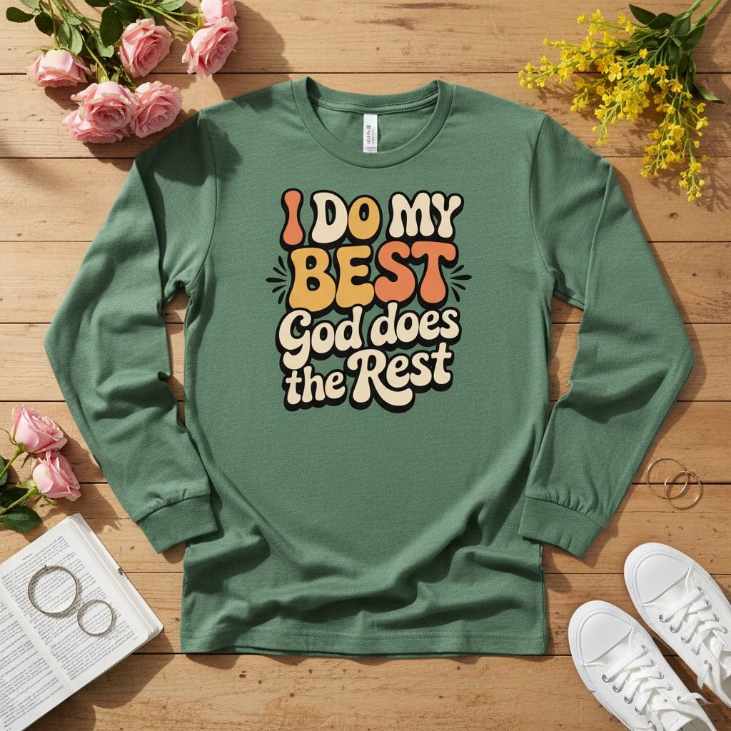 I do my best god does the rest Long Sleeve Tee